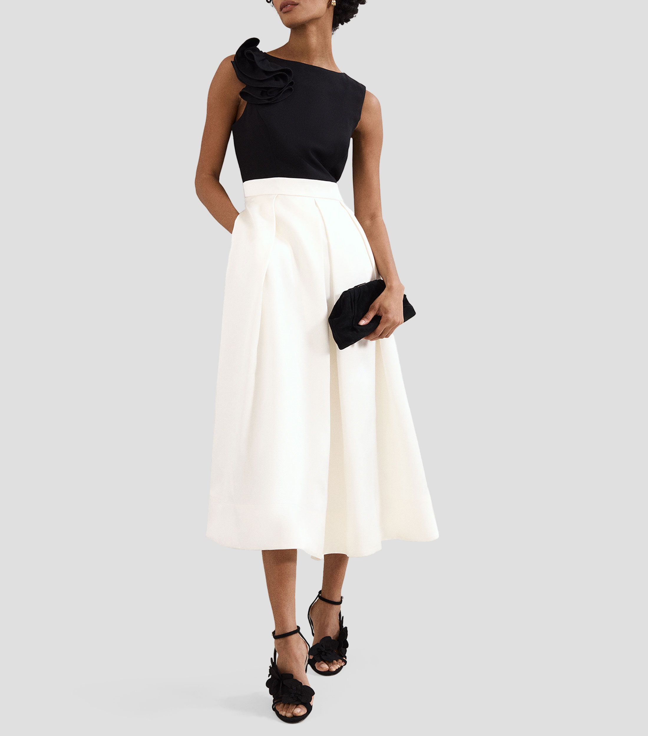 Vestido Midi liso Mujer